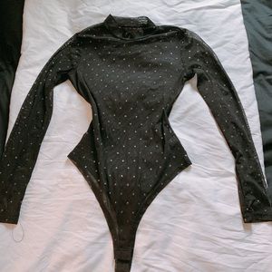 Black Longsleeves Sheer shirt